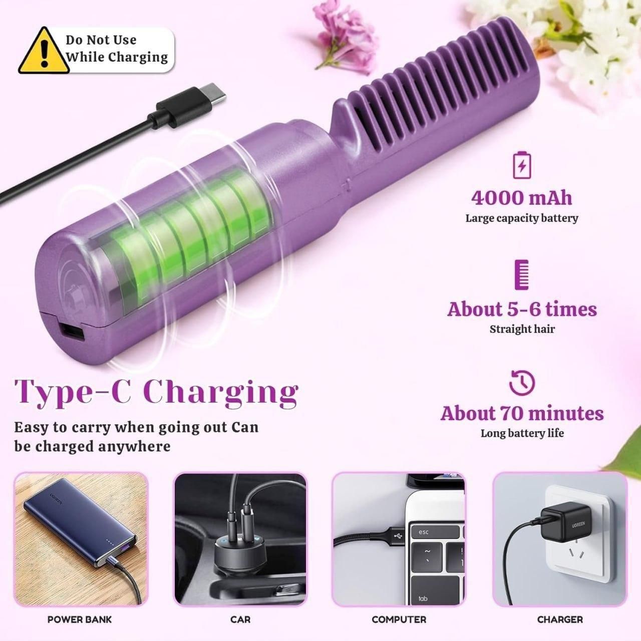 Portable & Rechargeable Mini Hair Straightener
